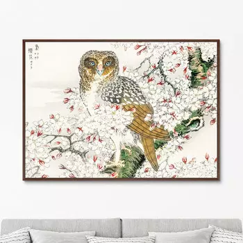 Short-eared Owl and Cherry Flower, 1885г. (75х105 см)