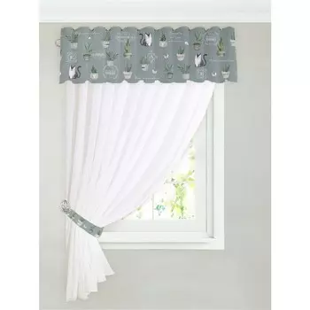 Шторы с ламбрекеном Садовая романтика (250х200 см - 1 шт)
