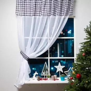 Шторы с ламбрекеном Happy New Year