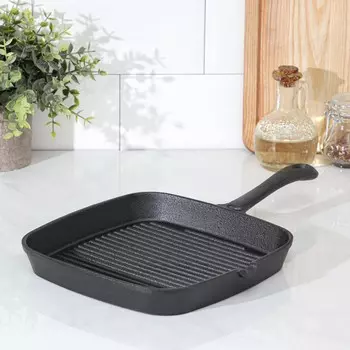Сковорода-гриль Квадрат цвет: черный (38х24х6 см)