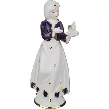 Статуэтка Девушка С Птичкой (9х7х20 см)