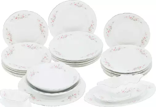 Столовый сервиз Бледные розы (23 предмета)