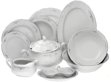 Столовый сервиз Constance. Серый орнамент (25 предметов)