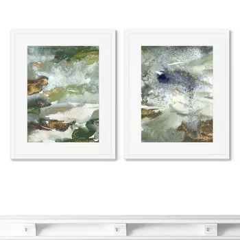 Storm over the river (42х52 см - 2 шт)