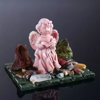 Сувенир Ангелочек молящийся с книжкой (8х7х7 см)