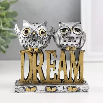 Сувенир Два филина на буквах. Мечта (4х10х10 см)