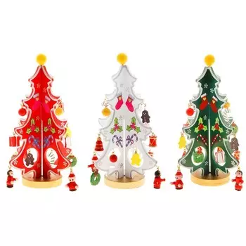 Сувенир Елка на подставке в ассортименте (13х20 см)