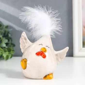 Сувенир Курочка с хохолком (9х10х9 см)