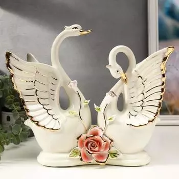 Сувенир Лебеди с розой (10х28х25 см)