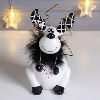 Сувенир Лосик с ёлочкой (13х12х20 см)