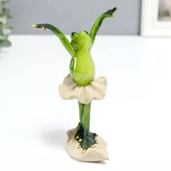 Сувенир Лягуха балерина - полет (17х7х10 см)