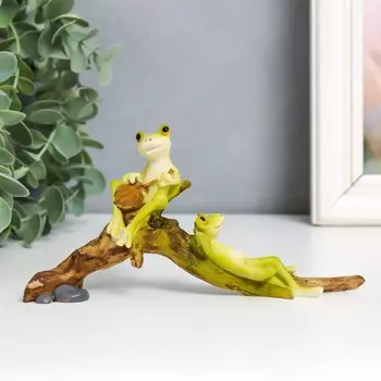 Сувенир Лягушата на веточке - музицирование (17х3х8 см)