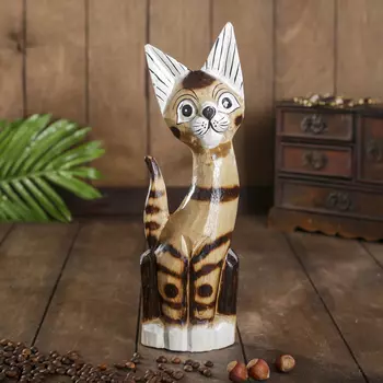 Сувенир Полосатая кошка (9х5х30 см)