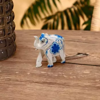 Сувенир Слон - цветочная роспись (9х3х8 см)
