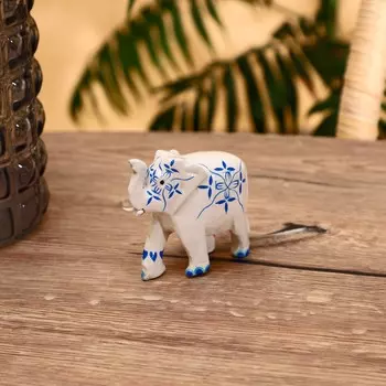 Сувенир Слон - цветочная роспись (9х4х8 см)