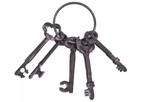 Сувенир Связка Ключей Цвет: Черный, Белый (9 см, 1х6х14 см - 2 шт)