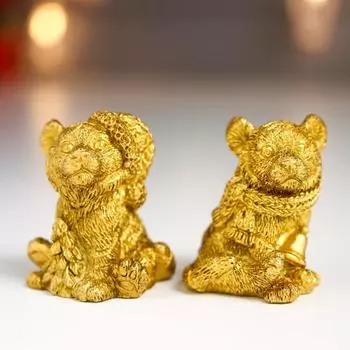 Сувенир Золотой тигрёнок в ассортименте (4х4х5 см)