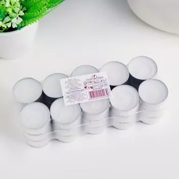 Свеча Чайная цвет: белый (набор)