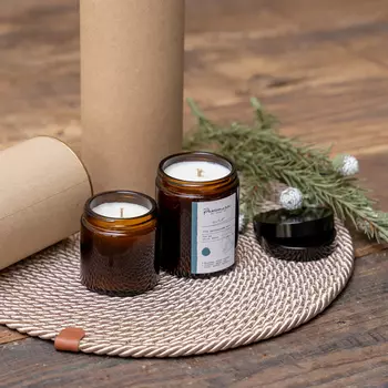 Свеча Ель цвет: синий (180 гр)