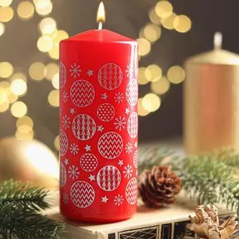 Свеча елочные шары (10 см)