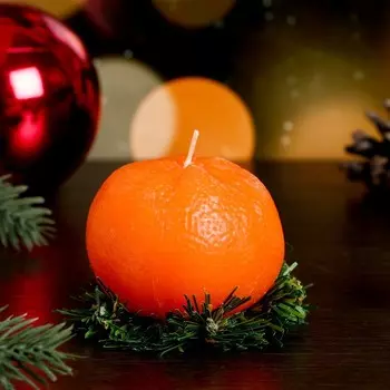 Свеча Мандарин (6х6х6 см)
