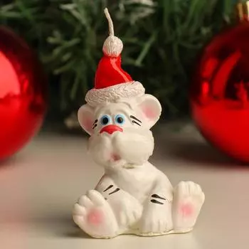 Свеча Тигренок в шапке (9,5 см)