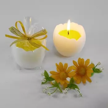 Свеча Яйцо с желтком (5,5х6х6 см)