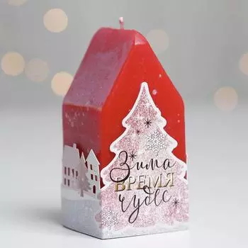 Свеча Зима-Время волшебства (12 см)