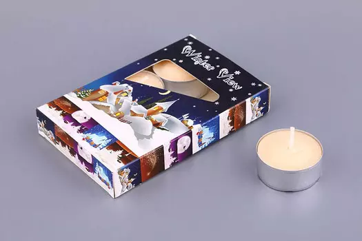 Свеча Зимний Пейзаж (4х2см - 6 шт.)