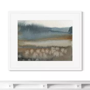 Symphony of autumn, lake in the fog (42х52 см)