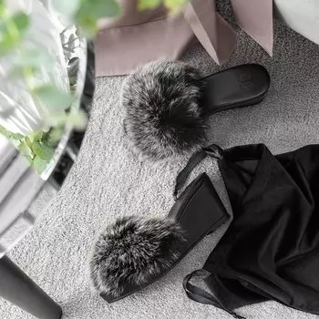 Тапочки Мирей цвет: черный (34-35)