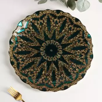 Тарелка Андин цвет: зеленый (34х34 см)