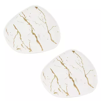 Тарелка Белый мрамор (16х15 см)