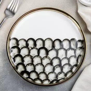 Тарелка Black style (20х20х3 см)