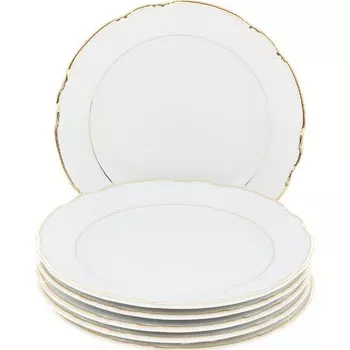 Тарелка десертная Mahlah. Отводка золото (17 см - 6 шт)