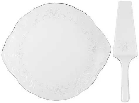 Тарелка для торта с лопаткой Деколь (27 см)