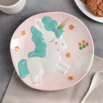 Тарелка Единорог (21х21х2 см)