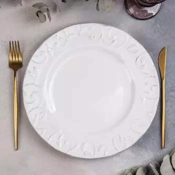 Тарелка Festone цвет: белый (28х28х3 см)