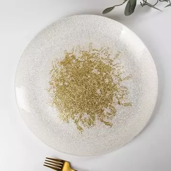 Тарелка Гладь цвет: белый (32х32х3 см)