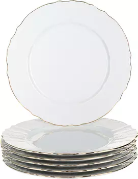 Тарелка мелкая Christianne. Отводка золото (27 см - 6 шт)