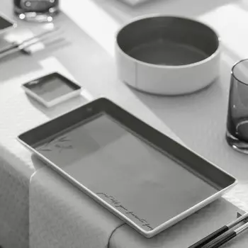 Тарелка Наото цвет: серый (16х27 см)