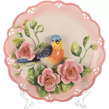 Тарелка Птица на ветке (21х5 см)