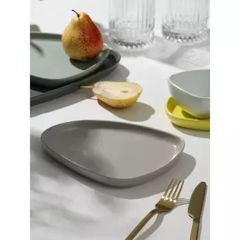 Тарелка Серая (20х14х2 см)