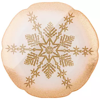 Тарелка Snowflake gold (21 см)