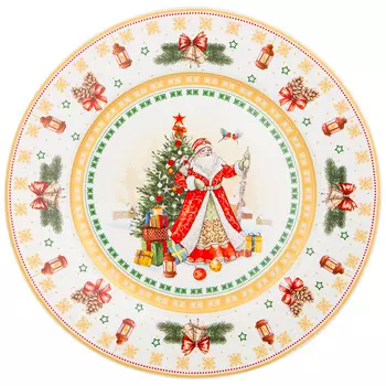Тарелка закусочная Дед мороз (21 см)