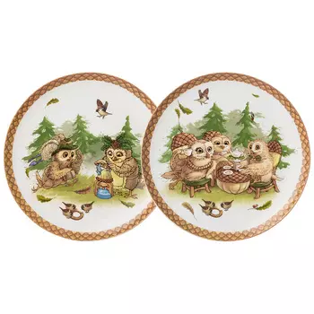 Тарелка закусочная Совы (21 см - 2 шт)