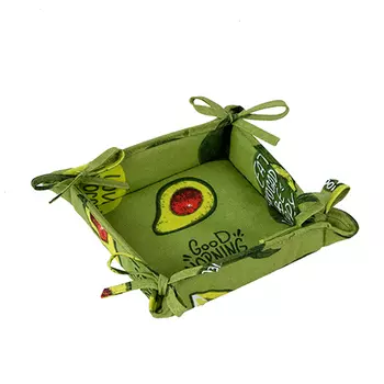 Текстильная ваза Авокадо (18х18х5 см)