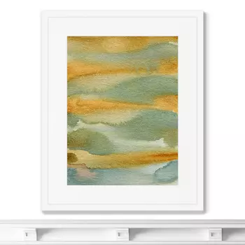 The river bank and the hills beyond (42х52 см)