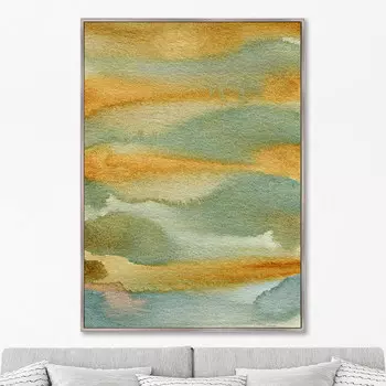 The river bank and the hills beyond (75х105 см)