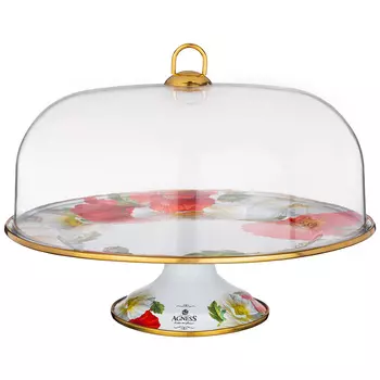 Тортовница с крышкой Маки (30 см)